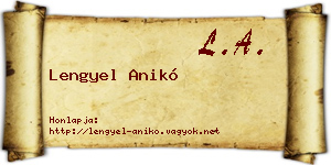 Lengyel Anikó névjegykártya